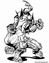 Hulk Wolverine Hogan Colorir Brigando Timm Wolvering Coloriages Quinn Coloringhome sketch template