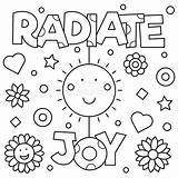 Radiate Joie Coloration sketch template
