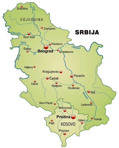 serbia maps printable maps  serbia