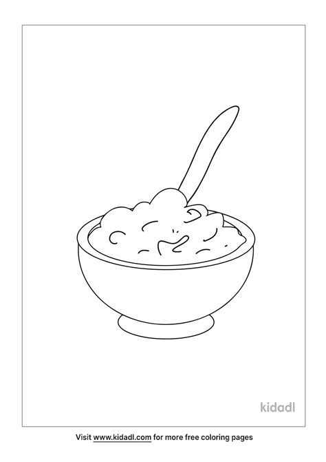 mashed potatoes coloring page  vegetables coloring page kidadl
