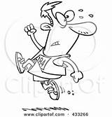 Runner Coloring Clipart Crowd Ahead Line Man Royalty Illustration Toonaday Rf Leishman Ron Races Sweat Illustrations Clipartof sketch template