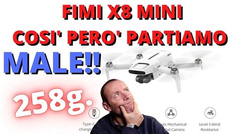 fimi  mini parte gia male peso  senza batteria pro alleggerita  prezzo youtube