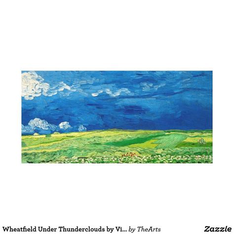 wheatfield  thunderclouds  vincent van gogh canvas print zazzlecom landscape canvas