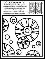 Collaborative Coloring Pages Kids Radial Symmetry Activity Projects Group Worksheets Choose Board Pattern Teacherspayteachers Sold sketch template