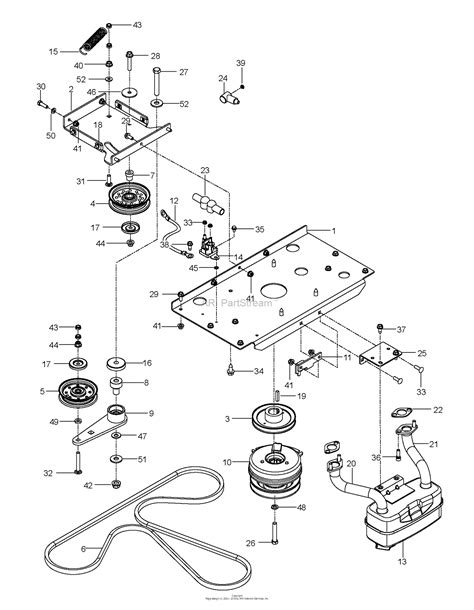 husqvarna mz      parts diagram  engine mounting guards muffler