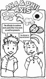 Allergy Pages Colouring Food Kids Allergies Coloring Au Meals Snoopy Classroom Grade Health School Life sketch template