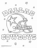 Coloring Cowboys Dallas Pages Helmet Popular sketch template