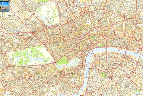 central london offline sreet map including westminter  city river