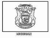 Michigan Flag State Coloring Pages Printable Color Getcolorings Print Getdrawings sketch template