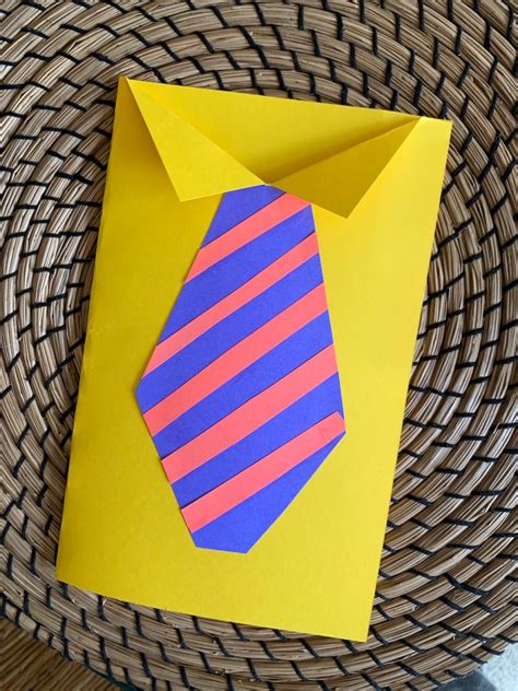 diy fathers day tie cards    kids honey lime
