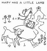 Lamb Coloring Little Mary Had Pages Away Running Her Form She Color Funny Virgin Nursery Beside Colorluna Rhymes Choose Board sketch template