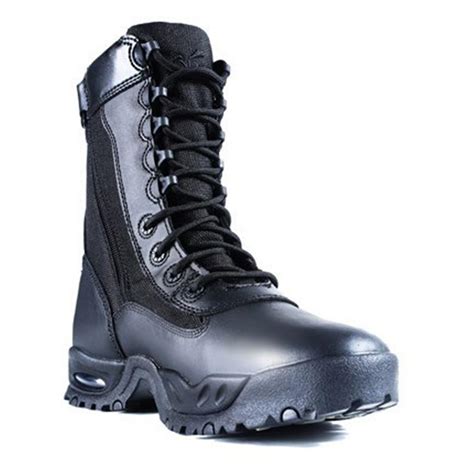 mens ridge air tac zipper steel toe boots black  combat tactical boots