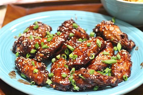 crispy sticky baked asian chicken wings  chunky chef