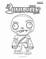 Coloring Zombie Halloween Pages sketch template