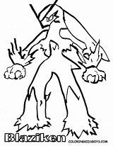 Blaziken Pokemon Coloring Pages Bubakids sketch template