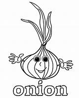 Onion Coloring Pages Kids Onions Cartoon Printable English Vegetables Print Garden Tomato Cucumber Potato Carrot Vegetable Song Coloringbay Vocabulary sketch template