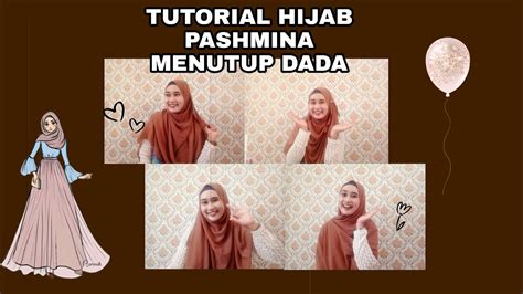 tutorial simple hijab pashmina menutup dada  youtube