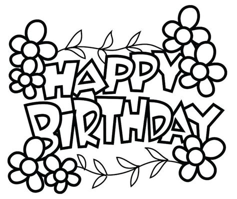 happy birthday coloring pages  coloring