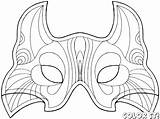 Mask Printable Face Coloring Templates Drawing Animal Template Pages Kids Carnival Patterns Batman Cat Brazil Outline Faschingsmasken Boys Gras Drawings sketch template