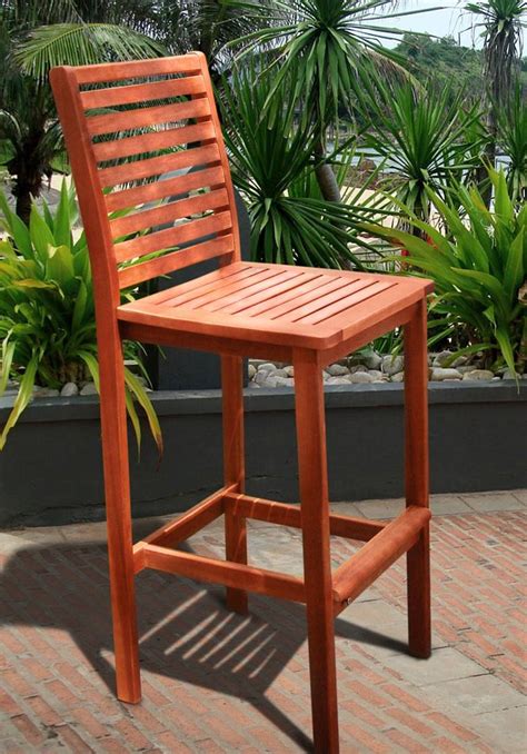 malibu chaise de bar en bois pour terrasse