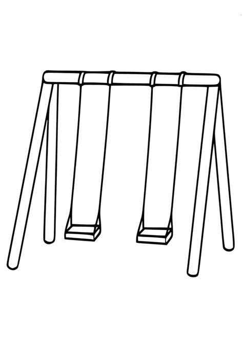 coloring pages swing set coloring page   kids