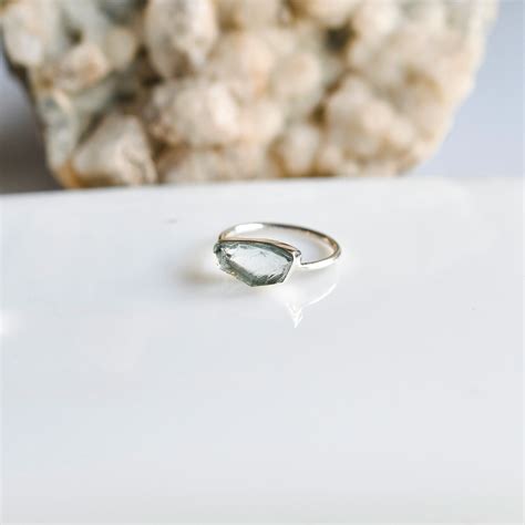 aquamarine rings aquamarine rough stone ring clean etsy