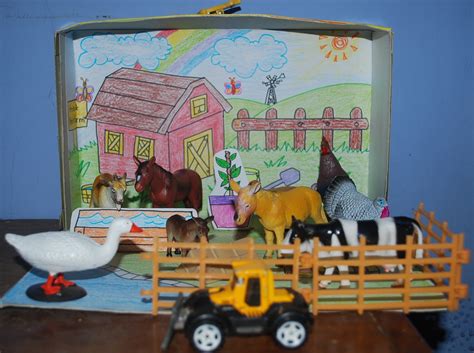 simple mom life reusing idea diorama inspired farm play scene
