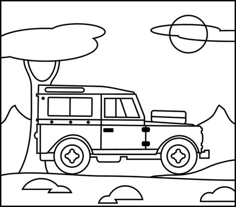 jeep printable coloring page printable pages  post cards pinterest