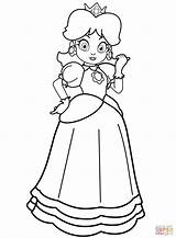 Coloring Daisy Princess Pages Drawing Printable Paper sketch template