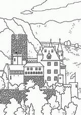 Coloring Castles sketch template