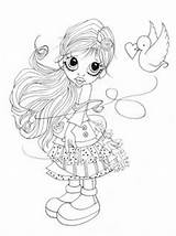 Coloring Pages Girl Colouring Stamps Digital Copics Creation Colorful Eyes Book Kids Big sketch template