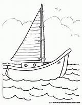 Boat Coloring Sailboat Pages Sailing Drawing Color Print Clipart Sketch Motor Getdrawings Popular Coloringhome Library Comments Sheet sketch template