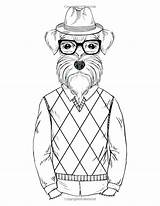 Coloring Schnauzer Pages Adult Miniature Adults Book Dog Operator Smooth Hipster Colouring Animal Printable Animals Books Getcolorings Print Amazon Stress sketch template