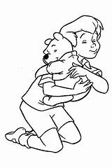 Christopher Robin Pooh Coloring Pages Robins Winnie sketch template