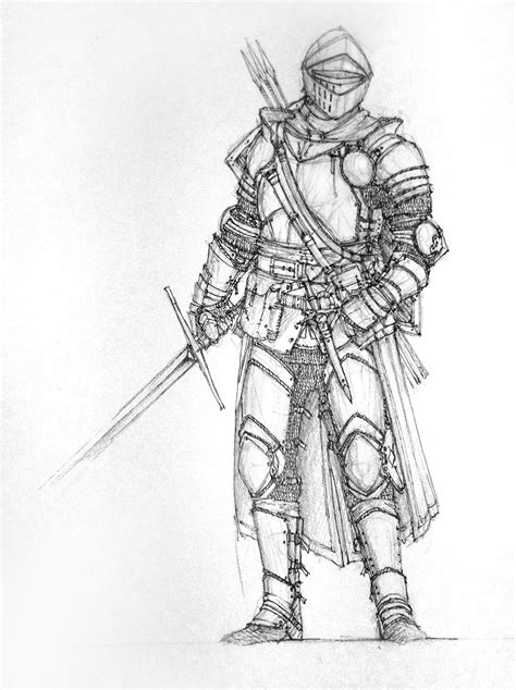 medieval soldier drawing  paintingvalleycom explore collection