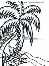 Island Tropical Coloring Getdrawings Pages sketch template