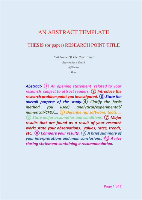 write abstract  research paper