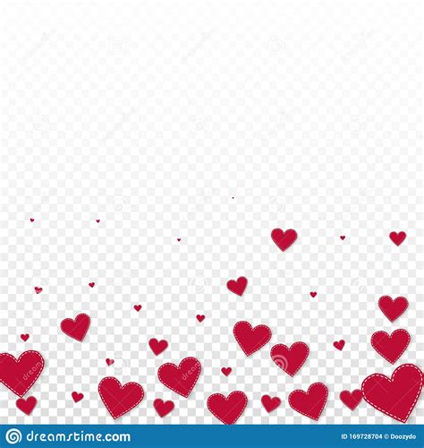 red heart love confettis valentine`s day gradient stock vector