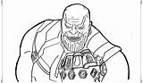 Thanos Gauntlets sketch template