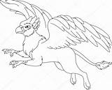 Griffin Coloring Pages Gryphon Printable Flying Lovely Getdrawings Color Description Kids Template Getcolorings sketch template