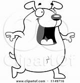 Dog Cartoon Clipart Plump Hind Walking Legs His Outlined Coloring Vector Waving Chubby Cory Thoman Regarding Notes sketch template