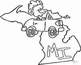 Coloring Michigan Pages Getcolorings sketch template