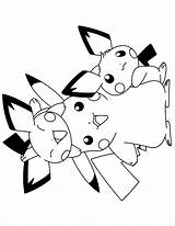 Coloring Pokemon Pages Pikachu Print sketch template