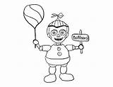 Coloring Pages Five Nights Freddy Animatronics Coloringtop sketch template