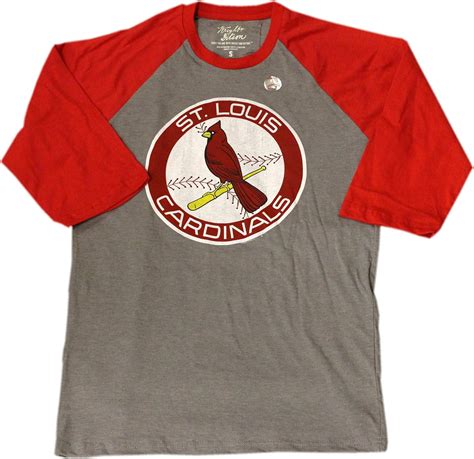 St Louis Cardinals T Shirt 3 4 Sleeve Circle Logo Clothing