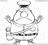 Coloring Postal Mail Worker Pages Clipart Chubby Man Angry Cartoon Cory Thoman Outlined Vector Loving 2021 Getdrawings Getcolorings Color sketch template