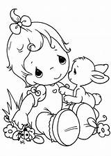 Precious Rabbit Preciosos Momentos Conejo Farm Tulamama Ostern Nativity Paper Kidsplaycolor sketch template