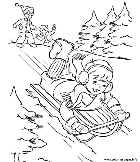 fun kids winter sdfd coloring page printable