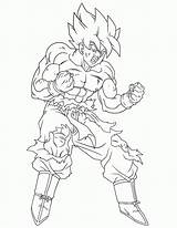 Goku Saiyan Colorare Sangoku God Sayen Divin sketch template