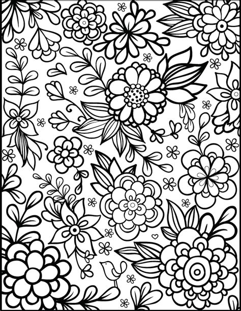 floral printable coloring page  filthymugglecom printable